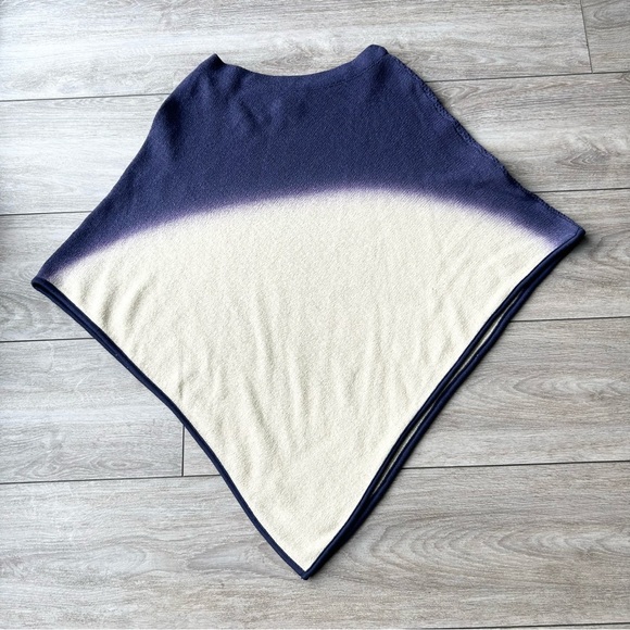 Anthropologie PETANU BY PASHMA Wool Silk Cashmere Ombre Cloudy Pocho - Picture 10 of 16